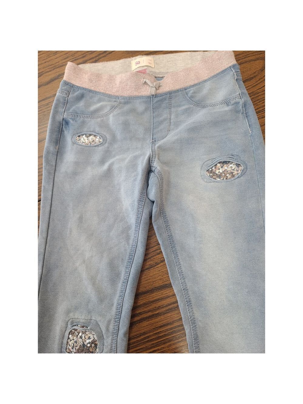 SO Brand Jeggings Outfit Size 14 Sequined Patches - Picture 3 of 12